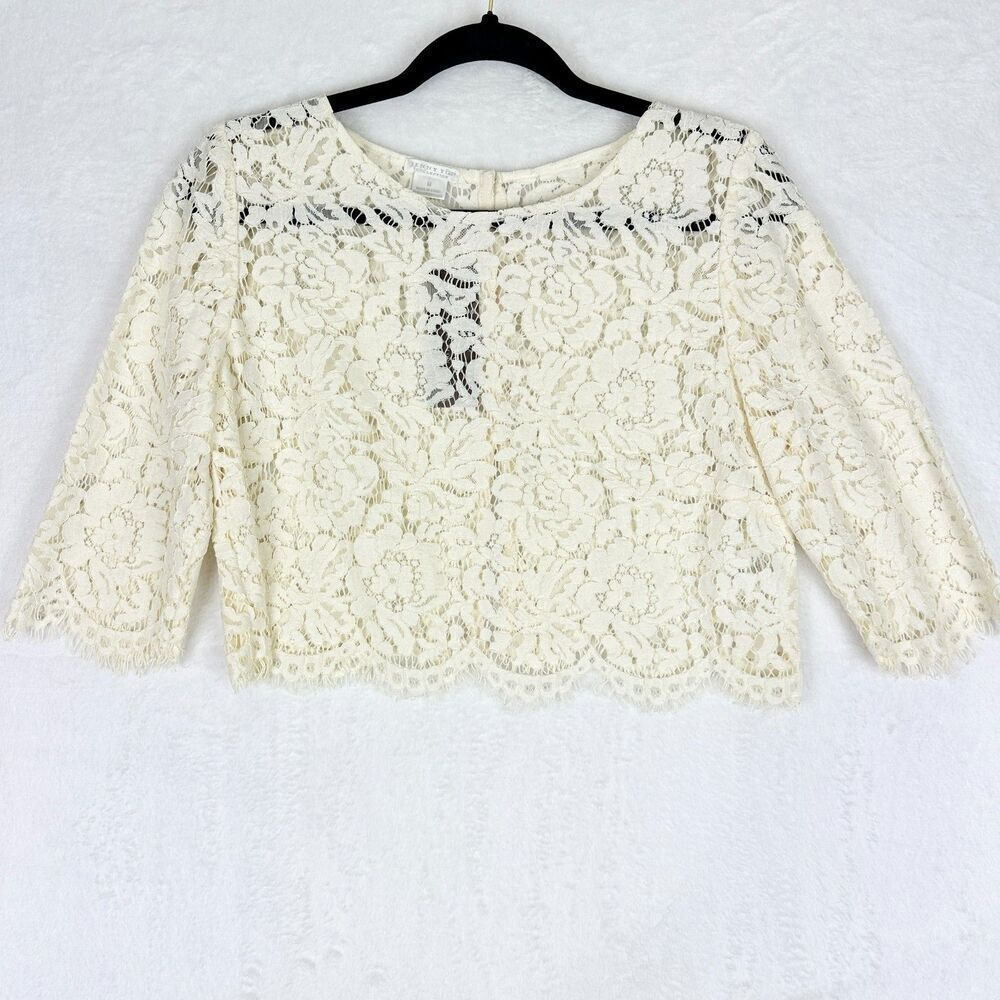Jenny Yoo Cream Lace Blouse